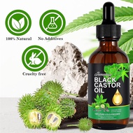 Organic Castor Oil,Pure Natural Jamaican Black Castor Oil for Hair Growth, Eyelashes and Eyebrows-Hair Oil and Body Oil - Cold Pressed Moisturizing Massage Oil 60ml
