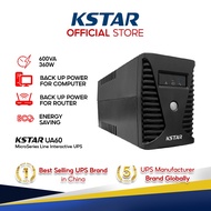 Kstar UPS 600VA-360W Uninterruptible Power Supply, Micro 600 UA60, 4 Outlet, AVR/Surge