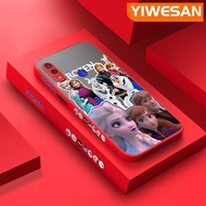 YIWESAN เคสสำหรับ Xiaomi Redmi โน๊ต7 Note 7 Pro Note 7Sเคส Note7หนังนิ่มบางมีน้ำค้างแข็งโปร่งใสแข็งขอบสี่เหลี่ยมแข็งปลอกซิลิโคนป้องกันคลุมทั้งหมด