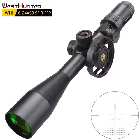 WestHunter WHI 6-24X50 SFIR FFP Riflescope First Focal Plane Tactical Hunting Scope Parallax Wheel R
