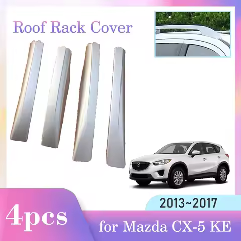 Car Roof Rack Cover for Mazda CX-5 KE CX5 2013~2017 2WD 4WD Rail End Shell Plasitc Luggage Bar Cap T