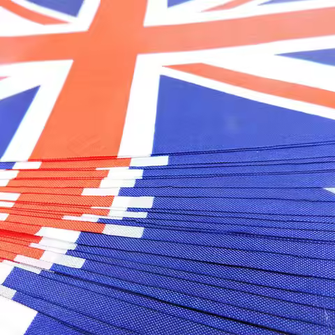 6Pcs Hand Waving Flag Mini Uk Polyester Union Jack Flags for Party London Queen's Event Waving Flag