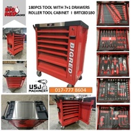 orin BigRed 180pcs Tools with 7 + 1 Drawers Roller Tool Cabinet BRTC8D180