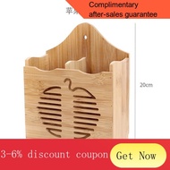 YQ Bamboo Products Bamboo Chopsticks Holder Household Chopsticks Cage Draining Chopsticks Shelf Kitchen Compartment Chop