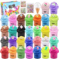 男孩女孩專用史萊姆套件，30迷你史萊姆套件組合包，派對禮物，柔軟且不沾手，生日禮物