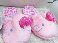 ♥小花花日本精品♥ Hello kitty粉色絨毛凱蒂大臉頭室內拖鞋防滑拖鞋舒適好穿耐用柔軟防滑79012607