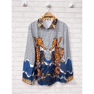 KEMEJA BURBERRY NAGITA ORI BKK MOTIF KUDA LAUT