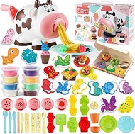 8 Color Dough Sets for Kids 25 Pieces Modeling，Kitchen Creations Noodle&amp;Ice Cream Maker Dough Tools Dough Toy Kits for Boy Girl, Party Gift Dough Sets for Kids Ages 4 6 8 12