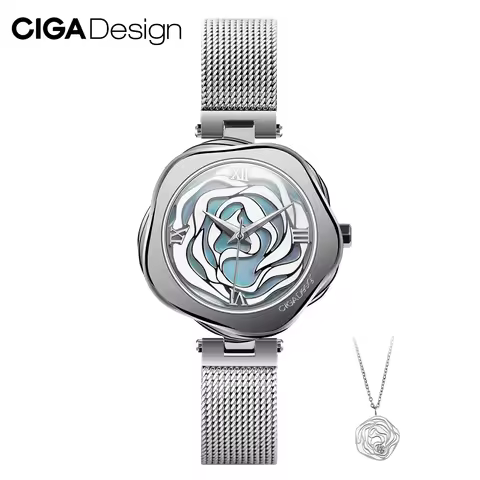CIGA Design Watch for Women Denmark Rose Automatic Mechanical Wrist Watches or Japan Quartz Ladies W