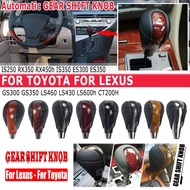 Carbon Fiber Shift Knob Genuine Leather Shift Head Suitable for Lexus ES300 GS300 IS250 LS400