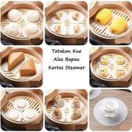 Dimsum Paper Round Bakpao Liner Square Cake Tray Steamer Pao Bread
