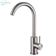 Contemporary Style Stainless Steel Kitchen Faucet Sink Faucet Tap Cold Hot