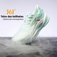【3-10km+】361 Degrees Fierce 5.0 Kasut Larian Lelaki Widefoot Penyerap Kejutan Tapak Empuk Bernafas u