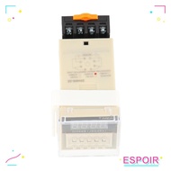 ESPOIR Time Relay, DH48S‑2Z with Socket Base Digital Time Relay, Precision Timing 220V 0.01S-99H99M 