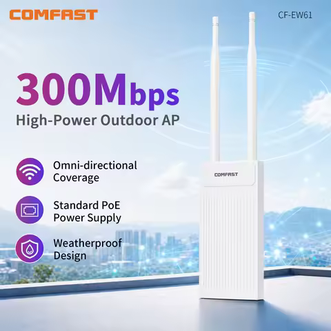 Comfast Outdoor AccessPoint Wifi Router Amplifier 2.4GHz 300Mbps High Power Wireless AP Repeater Wat