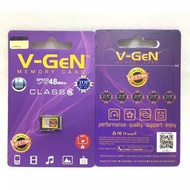 V-Gen Memory Card Microsd 4/8/16/32 GB Class 6 Speed up to 48mb Original/s