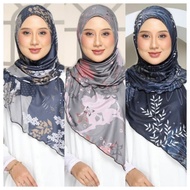 TUDUNG INSTANT BAWAL LAZY  CORAK BIDANG 45.