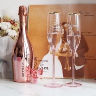 客製化禮物 閨蜜 結婚禮物|單色派對粉色bottega定制酒杯禮盒