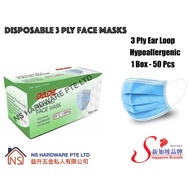 3 Ply Disposable Face Mask / Ear Loop Face Mask / Dust Mask