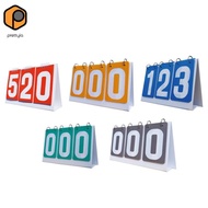 prettyia Scoreboard 3 Digits Score Keeper Flip Scoreboard for Football, Volleyball, Basketball