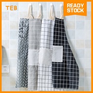 Durable Cotton Linen Apron, Kitchen Apron with Pockets, Cotton Linen Cooking Apron for Home Cafe Use