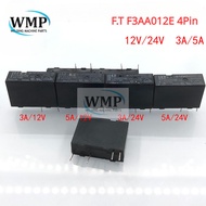 5Pcs Original Relay F.T F3AA012E 4Pin 3A 5A 12V 24V F3AA024E New