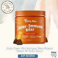 Zesty Paws Aller Immune Bites Peanut Butter 90 Soft Chews
