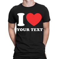 Personalised I Love Heart Custom Any Text Cute Custom Mens T-Shirts #Ta-41 2T1A1