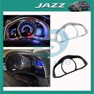 Honda Jazz Fit GK GK5 T5A 3rd Meter Carbon Lining Silver Cover 2014 - 2024 Jazz GK Berjaya Auto Car Accessories