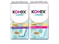 Kotex Liner Herbal Cool Long & Wide Unscented 24s 26s x3