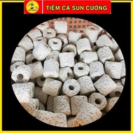 0.5 Kg White Porcelain Ring. Water clarifying filter material. It's a place for microorganisms.