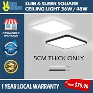 36W / 48W Minimalist Black White Square Ceiling Light