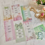 6 pcs Saving $1000 A6 Cash Envelope