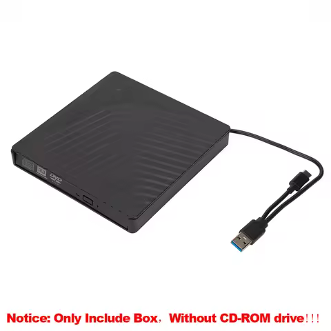 9.5/12.7mm CD Drive Box USB3.0 Type C CD DVD Burner Adaptor DVD/CD/Optical Drive Enclosure for Lapto