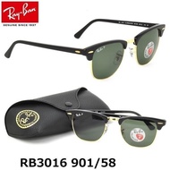 sunglasses club master polarized rb3016 901/58 51 mm Black/Green