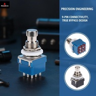 1/3Pcs Button Direct Conversion Switch 9 Pin 3PDT Latching Guitar Switch Guitar Effects Pedal Box St