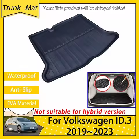 Car Trunk Mat for Volkswagen VW ID.3 ID3 ID 3 Accsesories 2019~2023 Waterproof Pad Rear Boot Cargo F