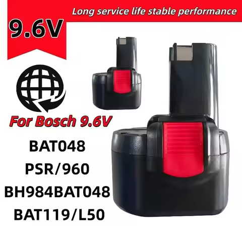 9.6V Ni-MH Replacement Battery Compatible with Bosch BAT048 BH984, Stable Power Supply for Bosch Pow