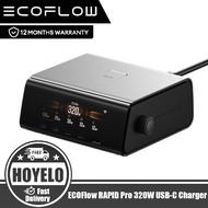 ECOFlow RAPID Pro 320W USB-C Charger 6-Port GaN Fast Charging Station 3.02" LCD Display Control Dial
