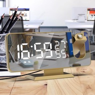 Dual Alarm Clock Large Mirror Digital Radio Alarm Clock, Suitable for Home, Bedroom and Office