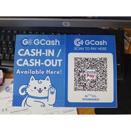 Personalized Laminated Gcash QR Signage, paymaya, eloading, gcash transaction slip qr standee displa