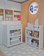 Snow Owl โต๊ะเปลี่ยนผ้าอ้อม ปรับเป็นชั้นวางหนังสือ Grow and learn station