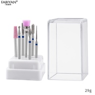 Nail Drill Bits Set With Box Ceramic Nail Drill Milling Cutter for Manicure Rotary Bits Cuticle Clea