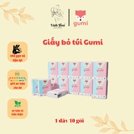 Gumi 4-layer pocket tissue, 10 packs, soft, tough and safe