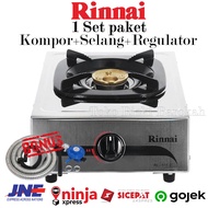 Kompor Gas 1 Tungku Rinnai RI-511E Bonus Selang Gas+Regulator Meter - Stainless Steel Rinnai RI-511E Kompor Gas 1 Tungku Stainless Steell