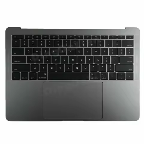 D+New Space Gray Top Case, Keyboard, Battery for MacBook Pro 13" A1708 2016,2017