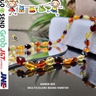 ASLI Kalung Amber Bayi Premium Glossy Multicolor Beans NMB159 By Amber Bee JAMIN AWET