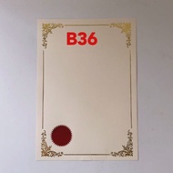 【1PACK=100 SHEET ! ! !】Lucky Star/Aplus A4 Certificate Paper With Red Seal 160GSM / Kertas Sijil Bin