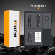 Wurkkos TD02 18650สว่างมากไฟฉายแบบพกพาสามารถชาร์จใหม่ได้ลูเมนไฟฉายยุทธวิธีสูงพร้อมไฟฉาย EDC ชาร์จได้