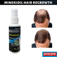 ORIGINAL Minoxidil Strands 6% Hair Regrowth Treatment, Hair Grower Beard, Grower for Men & Women (60